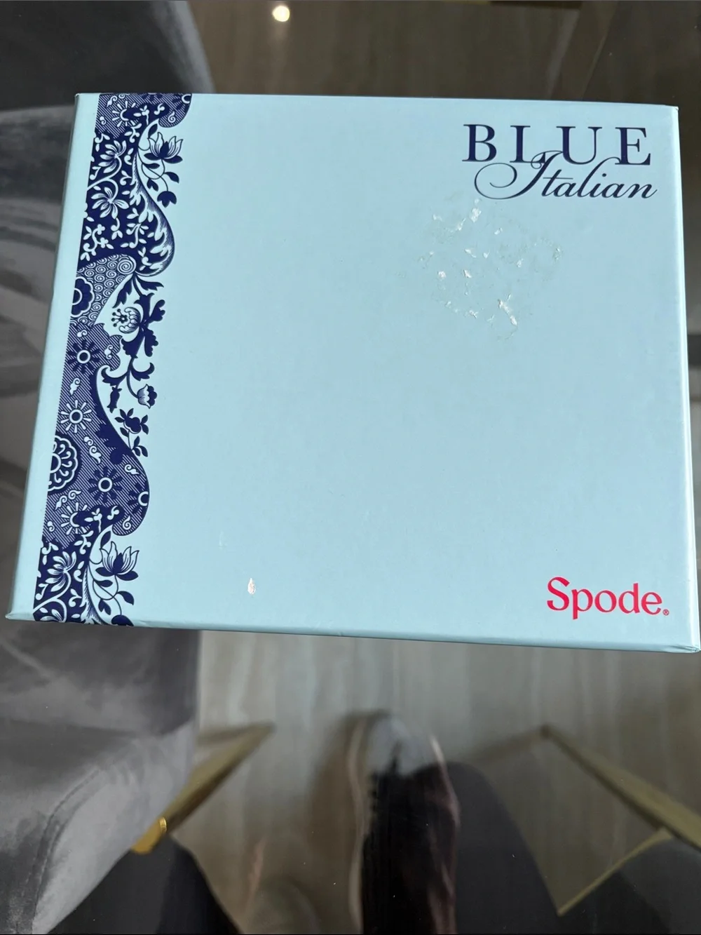 Spode Blue Italian Blue & White Porcelain Handle Teaspoon Set